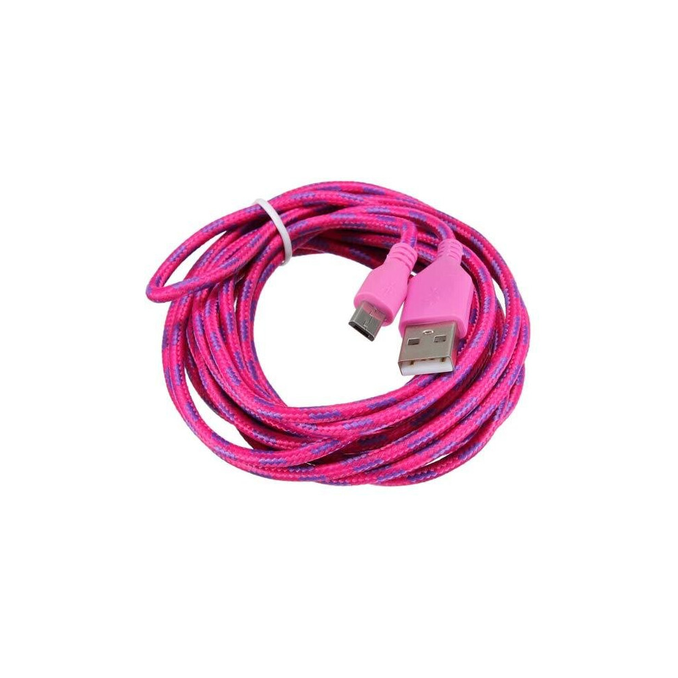 3Ppcs 3M Micro Usb Strong Round Braided Data Sync Charger Cable For Tablet Cell Phone 7082497850019