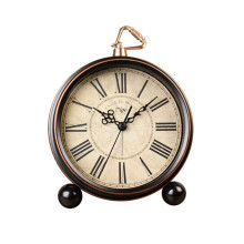 5,5 Zoll Schlafzimmerdekoration Stumm Elektronischer Wecker Kreative Uhr Retro Uhr Europäische Tischuhr Uhr-Blau