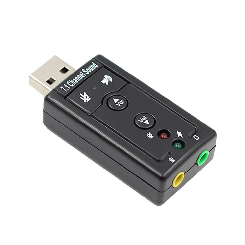 ™ Usb 2.0 External Sound Card Channel 7.1 3.5Mm Adapter Microphone Headphone Audio Interface 4191026541083