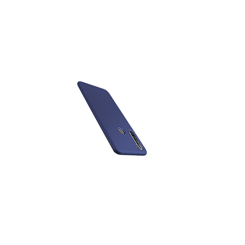 For Xiaomi Redmi Note 8T Case Carbon Fiber Texture Slim Soft Silicone Shockproof Protective Case Color Blue 7082497852006