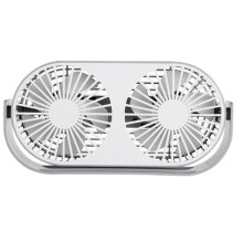 Creative Bean Doppelkopf-Desktop-Ventilator Kreativer Multifunktions-Desktop-Ventilator Büro-Mini-USB-Kleinventilator-Weiß
