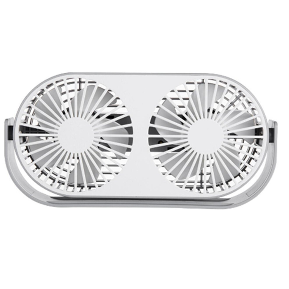 Creative Bean Double Tête Ventilateur De Bureau Créatif Multifonction Ventilateur De Bureau Bureau Mini USB Petit Ventilateur-Blanc