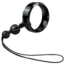 Digital Display Polished Temperature Induction Mirror Effect Durable With Lanyard Beads Phone Ring Holder Buckle Decorative Mobile Phone For Xiaomi Mi