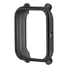 TPU Watch Case Cover Metal Texture Design Watch Cover for Amazfit Bip Lite BLACK COLOR