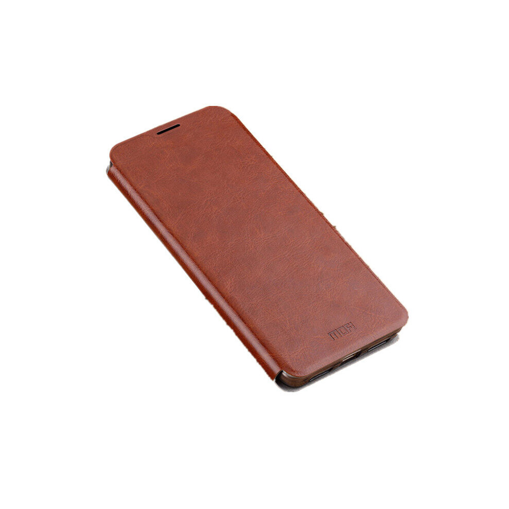 Xiaomi Redmi 8A Flip Full Body Shockproof Pu Leather + Silicone Protective Case Color Brown 7082497852631