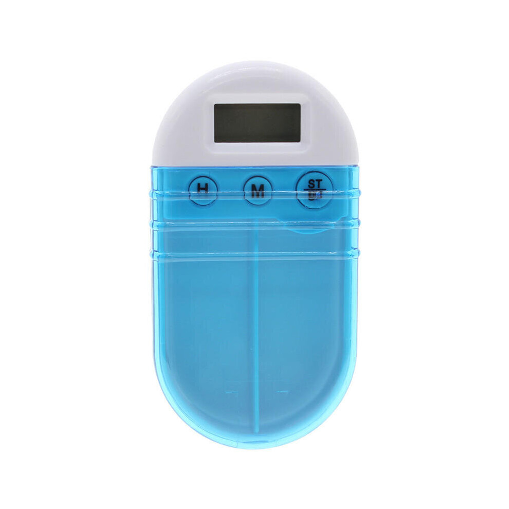2Pcs Smart Mini Alarm Clock Drugs Reminder Pill Case Electronic Timing Reminder Pill Storage Box