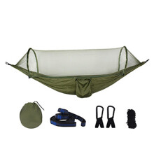 290x140cm Auto Quick Open Hammock Outdoor Camping Hanging Swing Bed With Mosquito Net Max Load 250kg