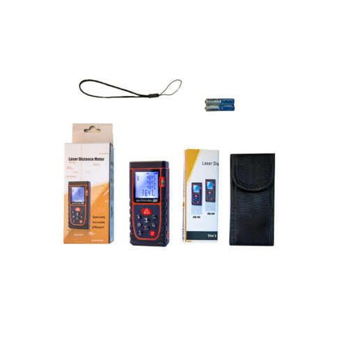 Laser Distance Meter With Backlit Lcd Screen,Continuous Measurement/Area Modes40Mmred 1