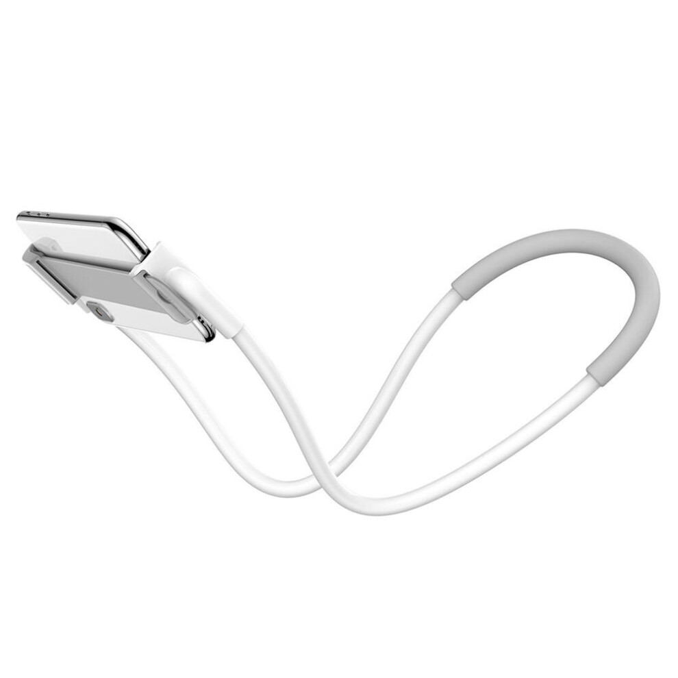 Neck Waist Hanging Adjustable Clip Lazy Holder Desktop Stand For Ipad Xiaomi Mobile Phone Tablet Color White 7082497864931