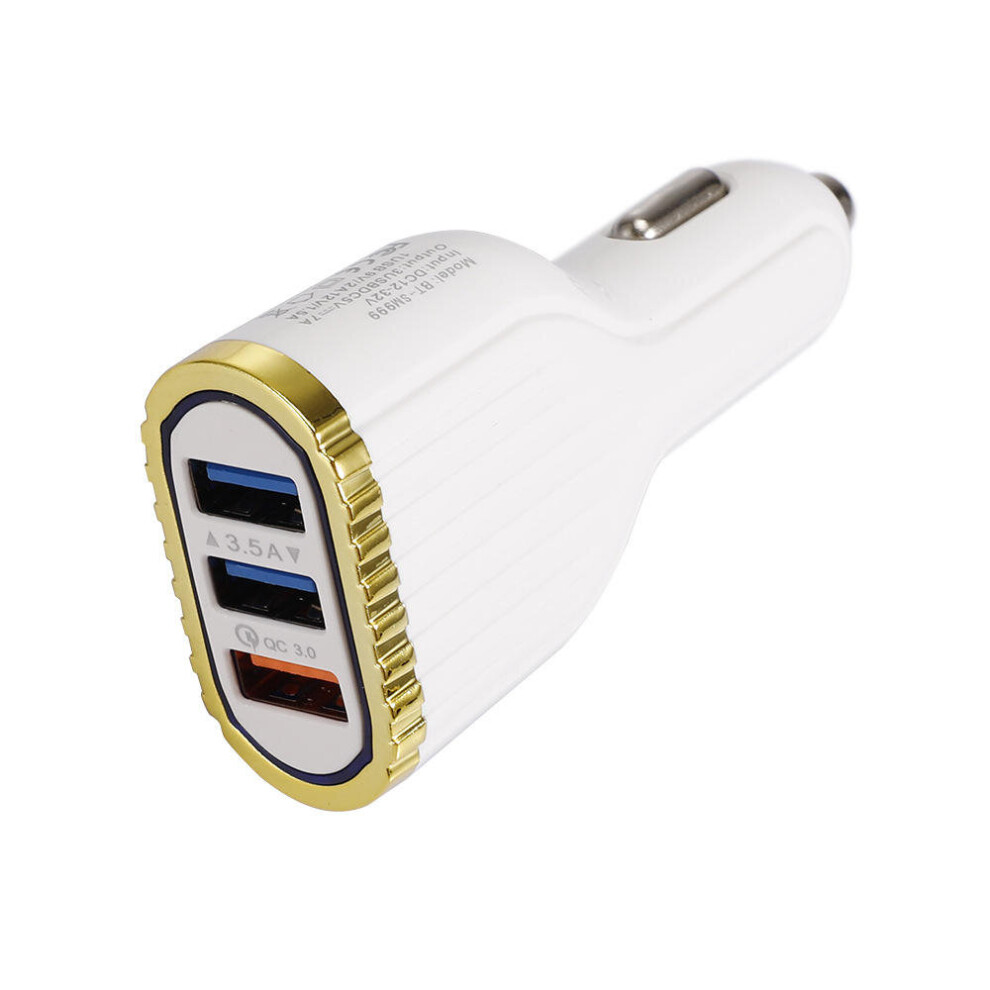 2Pcs Qc3.0 3.5A Indication Fast Charging Car Charger For Iphone 8Plus Xs 11Pro Huawei P30 Pro Xiami Mi9 9Pro S10+ Note10 Color Blue/Light/White 7082497857926