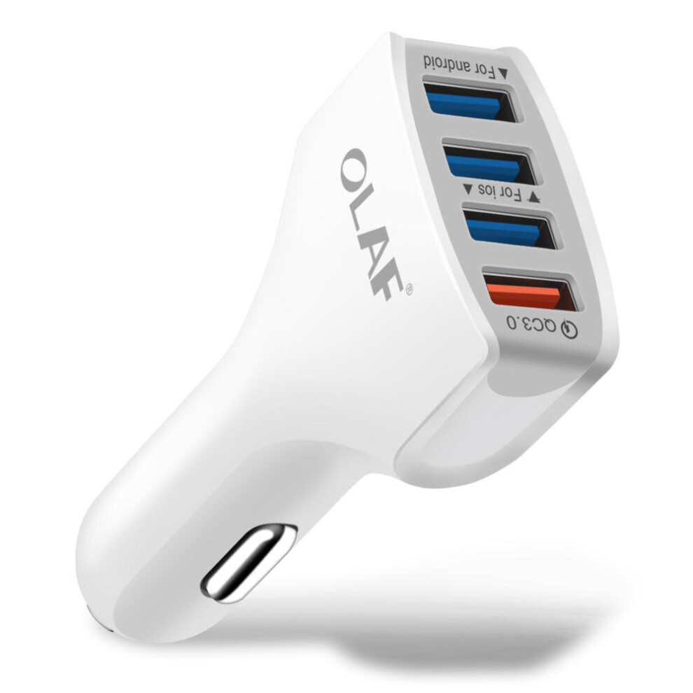 2Pcs Quick Charge 3.0 4 Ports Usb Car Charger For Samsung S9 S8 Plus Xiaomi Huawei Color White 7082497857490