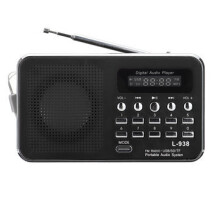 Tragbares FM 87,5-108 MHz 4,2 V 4Ω Radio TF SD-Karte AUX Loop Play Lautsprecher MP3-Musik-Player SCHWARZ