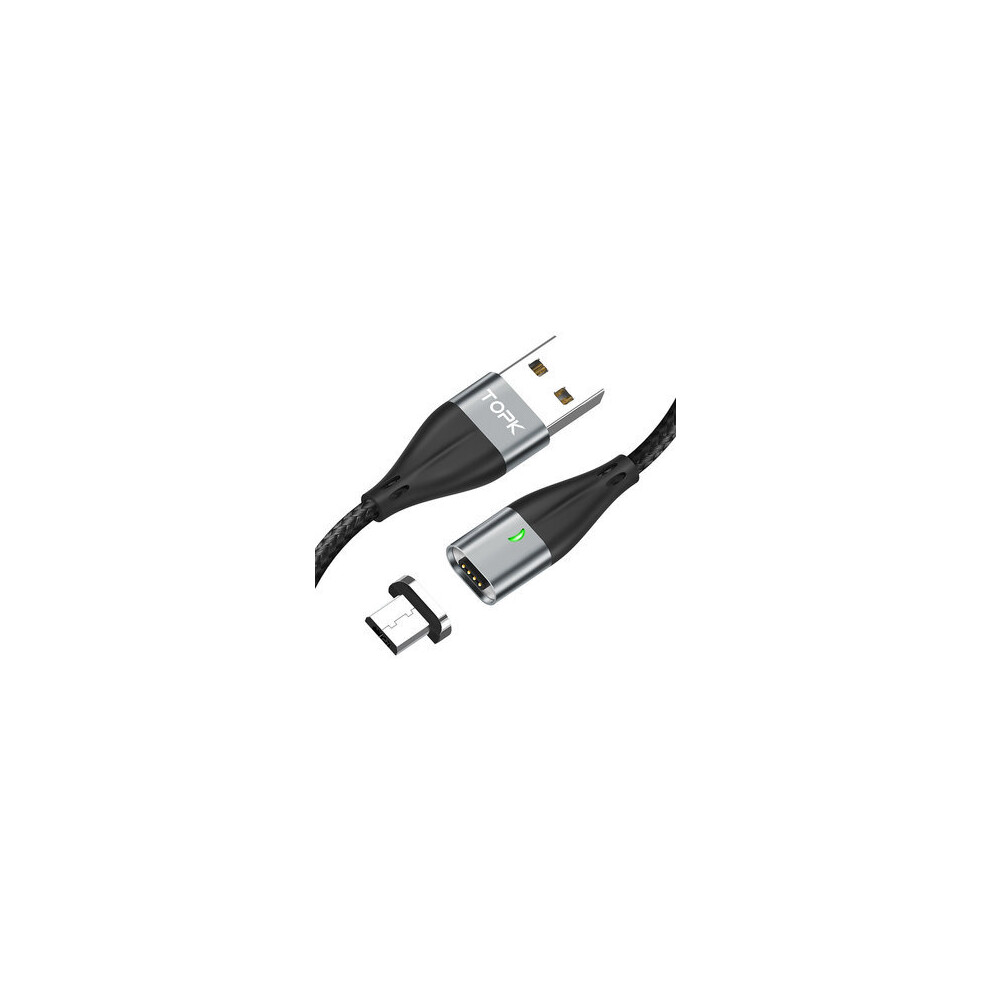 1M 3A Magnetic Cable Quick Charge 3.0 Fast Charging Micro Usb Data Cable For Mobile Phone Color Grey 7082497854741