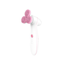 3D-Massage-Reinigungsinstrument Elektrisches Reinigungsartefakt Elektrische Silikonwaschmaschine Silikonreinigung-Rosa