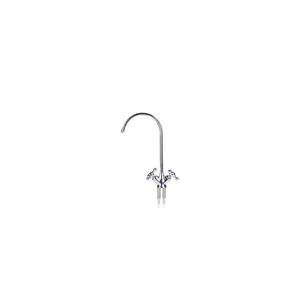 Kc-Sl4 Basin Sink Mixer Household Vertical Dish Washing Water Purification Tap With Rotating Goose Neck 2 Points Double Outlet Water Faucet For Kitche 7082497862890