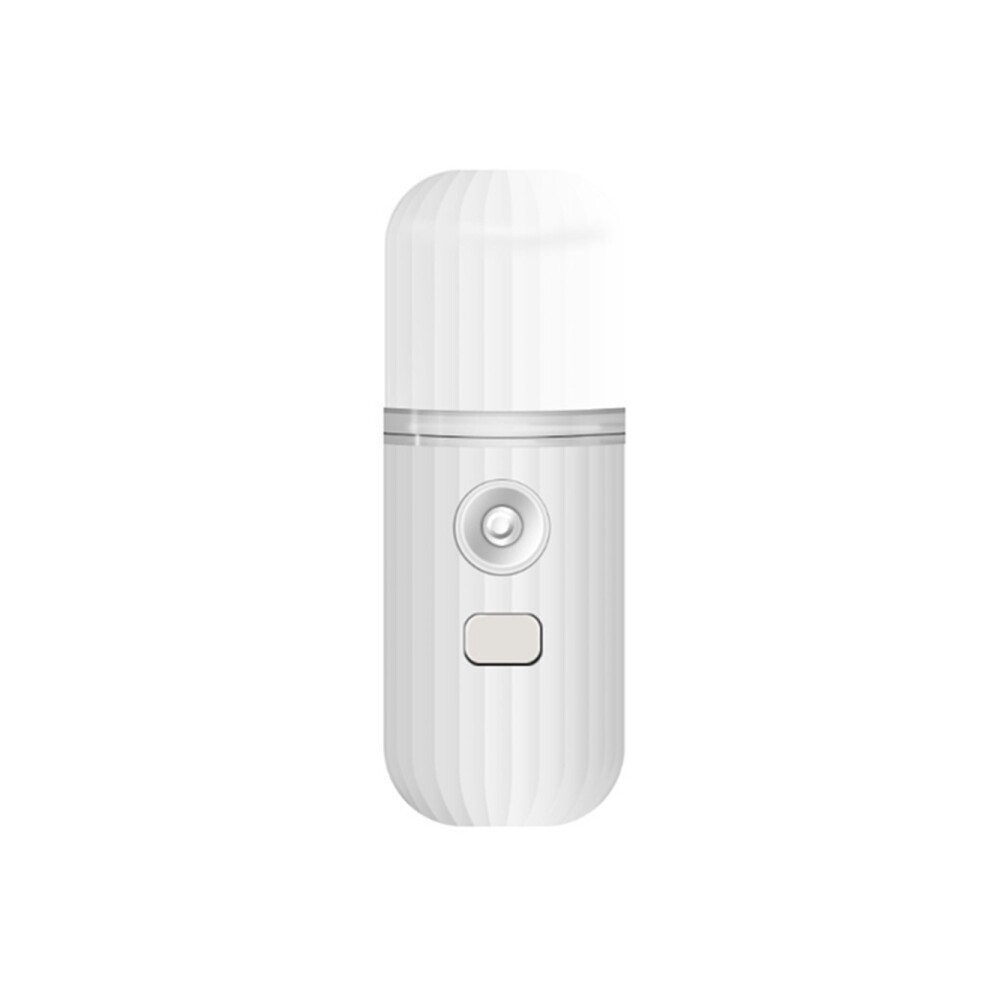 White Portable Handheld Water Meter Usb Charging Nano Spray Face Humidifier Cold Spray Beauty Steam Facer