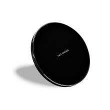 Qi Wireless Charger Schnellladegerät 10W 1500mAh Induktions-Schnellladegerät für Mobiltelefone-SCHWARZ