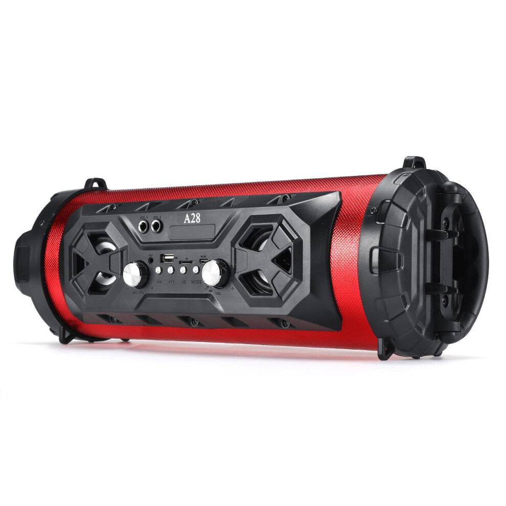 A28 Portable Bluetooth Super Bass Speaker Phone Holder Tf Fm Aux-In Outdoor Handsfree Headset With Mic Support Smartphone Pc Color Red 7082497870208