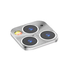 5PCS Anti-scratch Metal Circle Ring Phone Camera Lens Protector for iPhone 11 Pro Max 6.5 inch SILVER COLOR