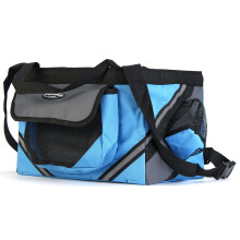 Pet Puppy Bicycle Basket Storage Puppy Ride Bike Canopy Dog Cat Carrier Safety Bike Basket BLUE COLOR
