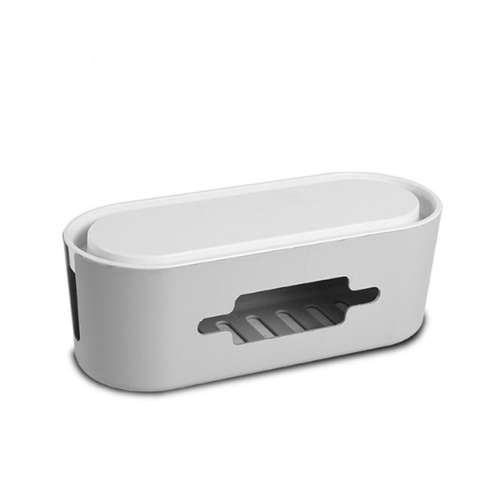 Socket Cable Storage Box Cable Organizer Wire Management Box Gray-White Color 7082497861688