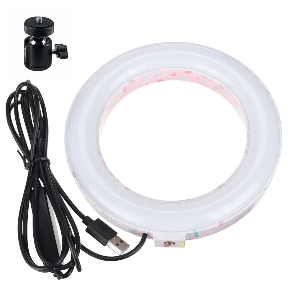6 Inch Led Ring Fill For Makeup Streaming Selfie Beauty Photography Makeup Mirror -Pink Light 7082497861367