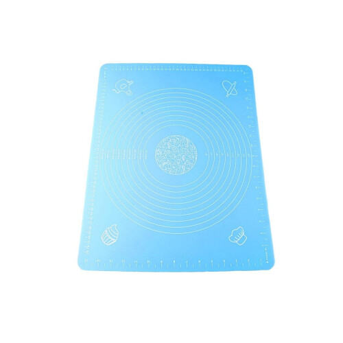 2PCS  Rolling Cut Mat Pad Cake Dough Liner Home Bakeware Baking Oven Mat Baking Mat BLUE COLOR