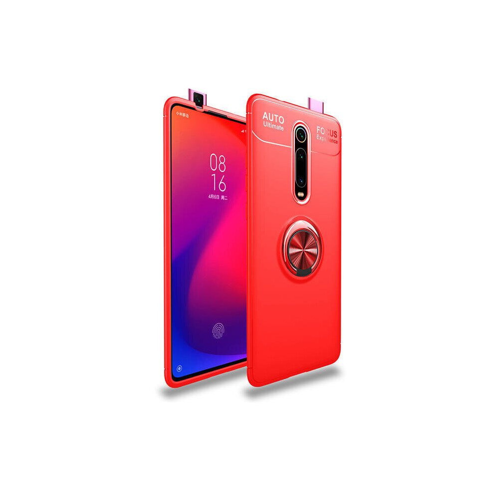 Shockproof Magnetic Adsorption Protective Case With Finger Ring Holder For Xiaomi Mi 9T / Xiaomi Mi9t Pro / Xiaomi Mi K20 / K20 Pro Color Red 7082497852495