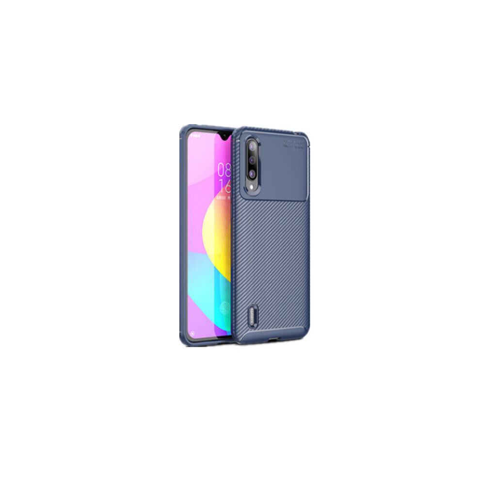 Luxury Carbon Fiber Shockproof Silicone Protective Case For Xiaomi Mi A3 / Xiaomi Mi Cc9e Color Blue 7082497850378