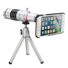 18X optisk zoom teleskop kameralins stativsats och bakfodral för iPhone 7