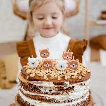 6 Teddy Bear Birthday Candles, Childrens Cake Candles, Childrens Party Decorations, 1st Birthday Candles, Girls Birthday Party, Cake Decor