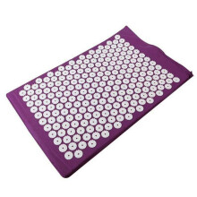 (Purple) UK Massage Acupressure Mat Yoga Shakti Sit Lying Mats Pain Stress Soreness Relax