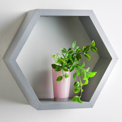 Spot On Dealz Hexagon Floating Box Shelf Bookcases, Shelving & Storage G-0319