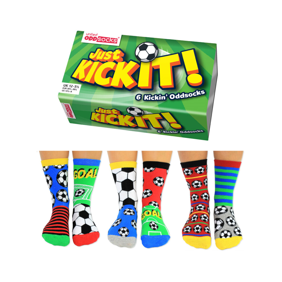 6pk United Oddsocks Just Kick It Socks - UK 6-11 | Novelty Socks