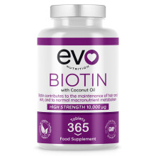 EVO Nutrition Extra Strong 10,000mcg Biotin - 365 Vegan Tablets