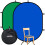 Green / Blue Pop Up Background with 10 Inch Ring Light and Stand 5