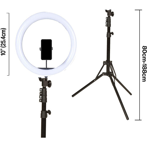 Green / Blue Pop Up Background with 10 Inch Ring Light and Stand 1