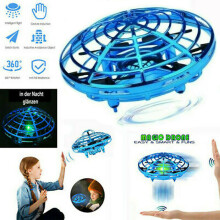 (Blue) Mini Drone Quad Induction Levitation UFO Flying Toy Hand-controlled Kids Gift UK