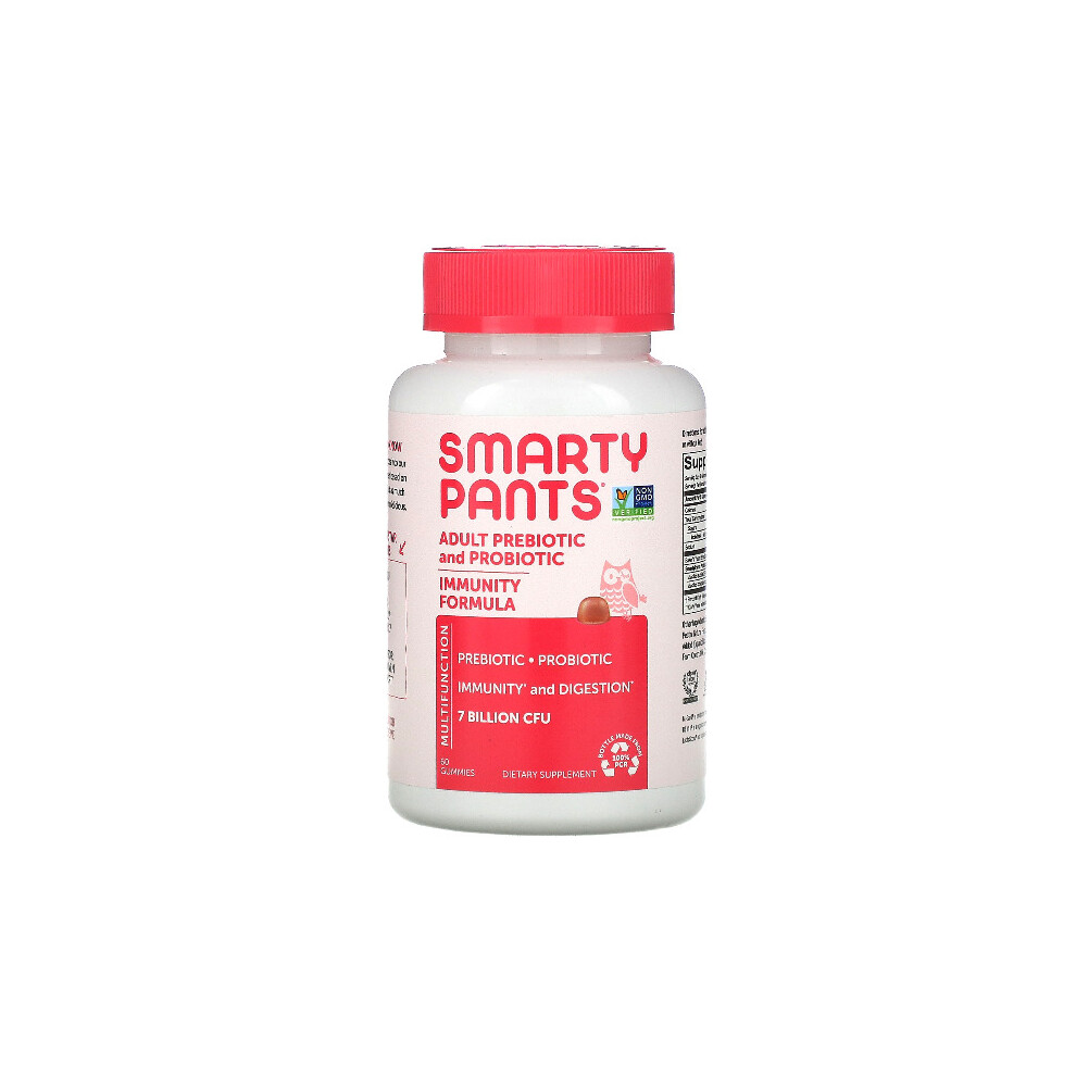 Smartypants , Adult Prebiotic & Probiotic, Strawberry Creme, 60 Gummies