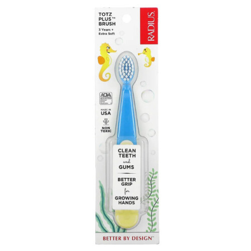 RADIUS, Totz Plus, 3 Years+, Extra Soft, Blue Yellow, 1 Toothbrush 1