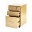 (Beech) 3-Drawer Under Desk Mobile Pedestal Lateral Filing Cabinet Storage Unit 2