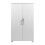 (White) Office Home Storage Cupboard Locking Secure 2 Shelf Bookcase Cabinet 1
