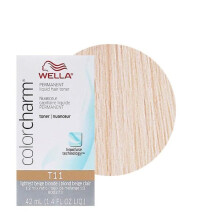 (T11 only) Wella Color Charm Toner T11 Lightest Beige Blonde & Developer - 42ml