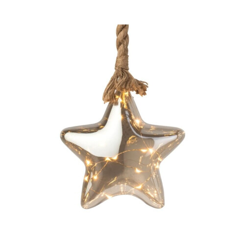 Kaemingk Micro LED Star With Rope Warm White [9480254]