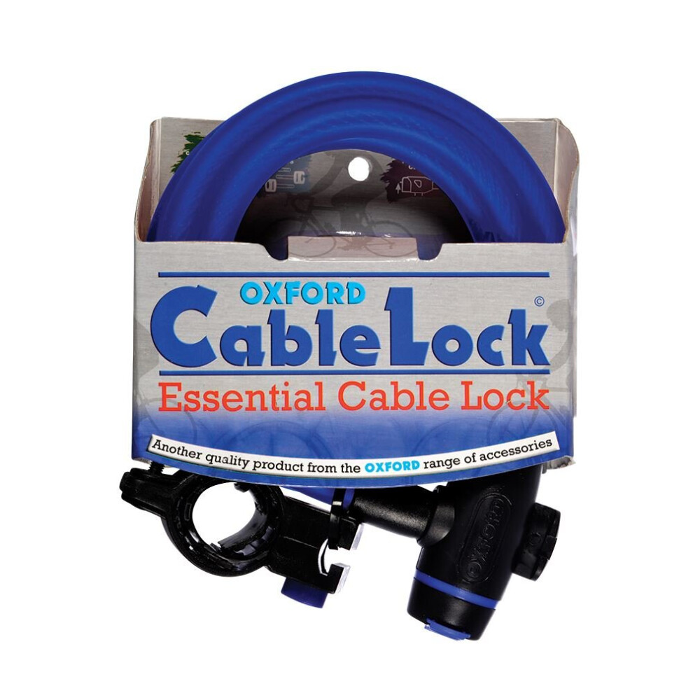 Oxford Cable Lock 12Mm X 1800Mm Blue 5030009002458