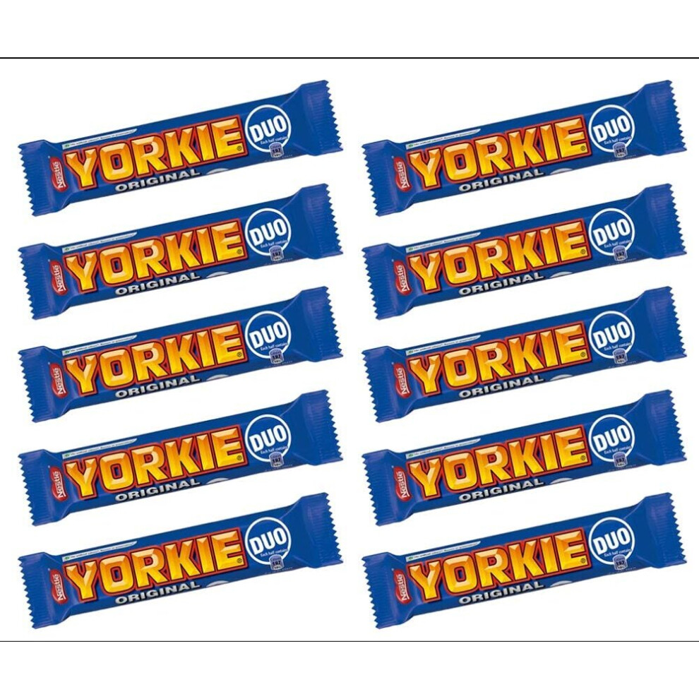 10 Bars of Nestle YORKIE Milk Chocolate Duo BAR (10 x 72g)