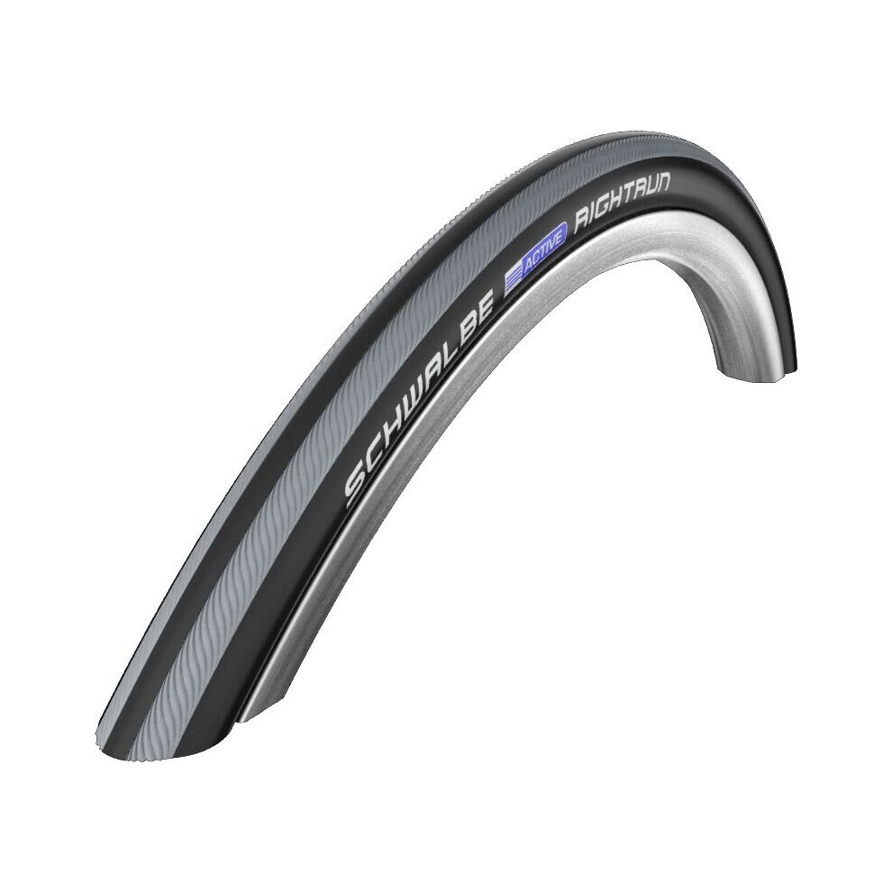 Schwalbe: Right Run Kevlar Guard Black'n Roll Compound Rigid In Grey/Black 24 X 1.00" - 25-540-BLACK -24 X 1.00