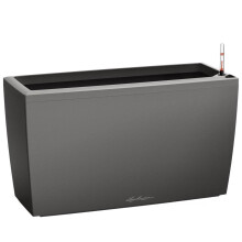 (Charcoal, H43 L75 W30) LECHUZA CARARO Trough Poly Resin Self-watering Planter
