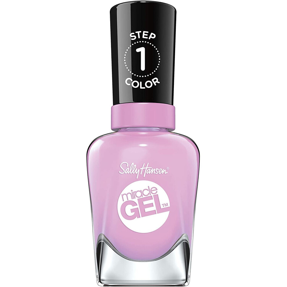 Sally Hansen miracle gel neon nail varnish 534 Orchid-ing Aside