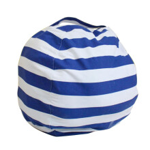 (Blue) Stuffed Animal Toy Bag Storage Cover Soft Seat L